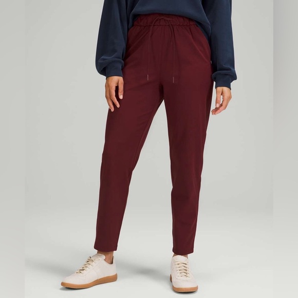 lululemon athletica Pants - Lululemon Stretch High Rise 7/8 Length Pant 25" in Red Merlot